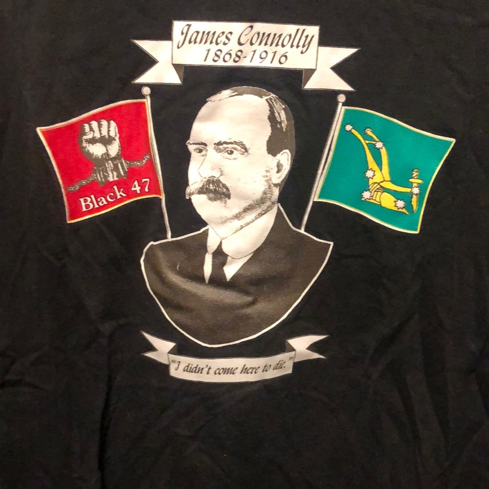Black 47 XL Shirt. Irish, James Connolly, Vintage